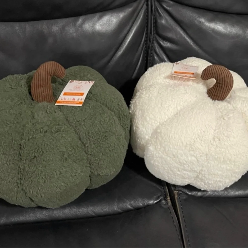 THE FARMHOUSE BY RACHEL ASHWELL Sherpa Pumpkin Pillow Set 3pk